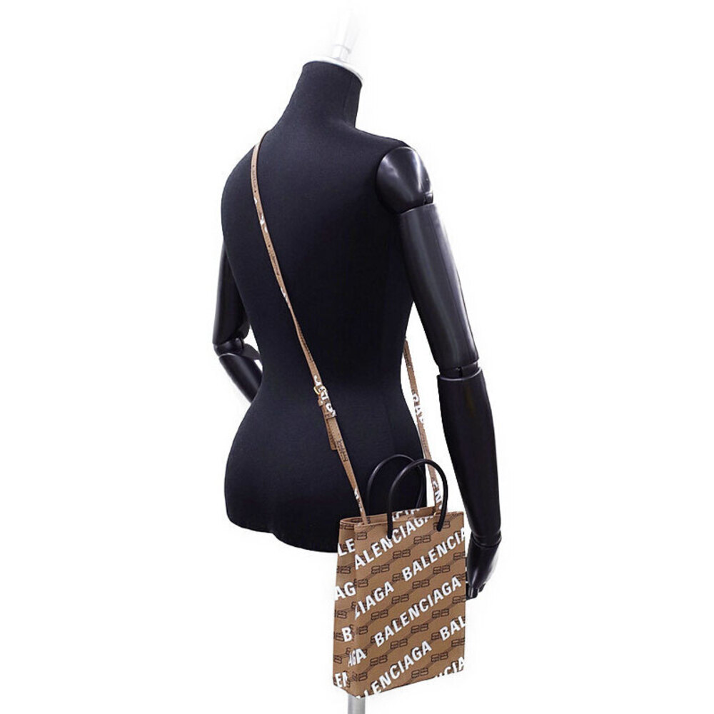 Balenciaga Shopping bag leather all over monogram Brown - Picture 9 of 9